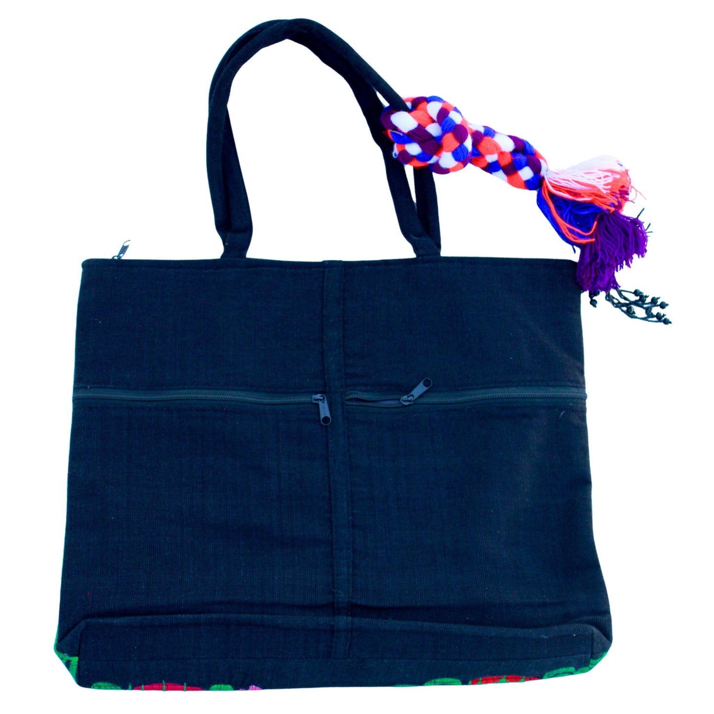 Black floral bag