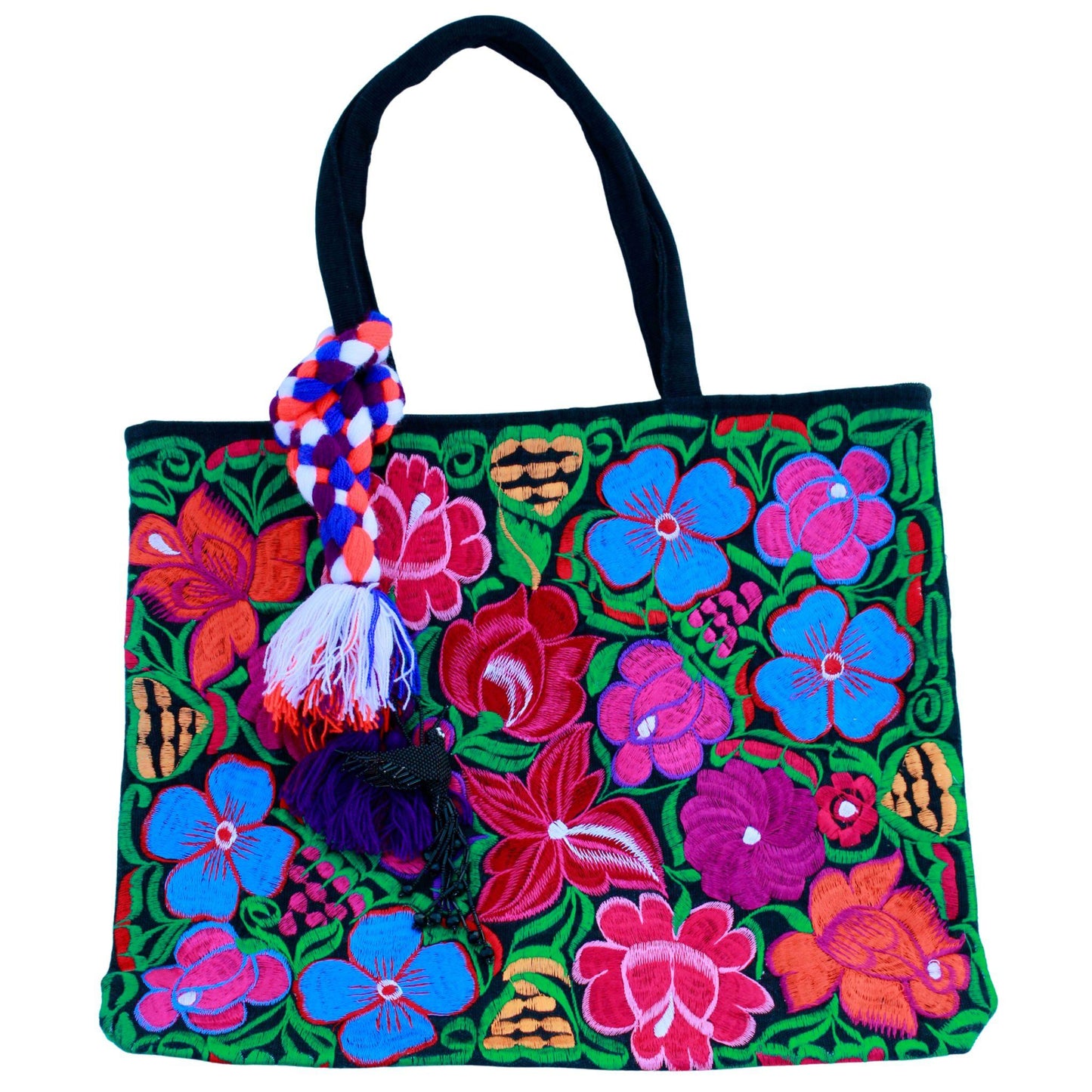 Black floral bag
