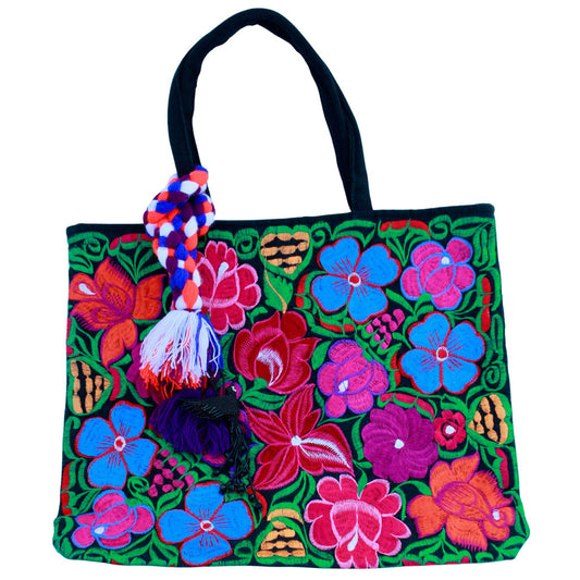 Black floral bag