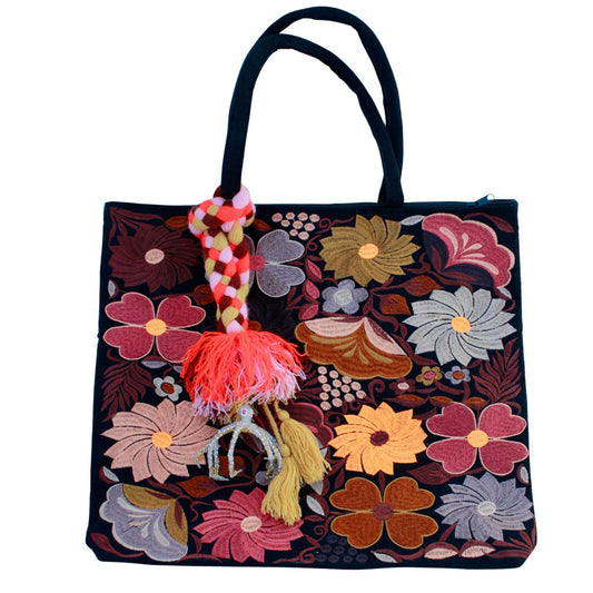 Brown floral bag