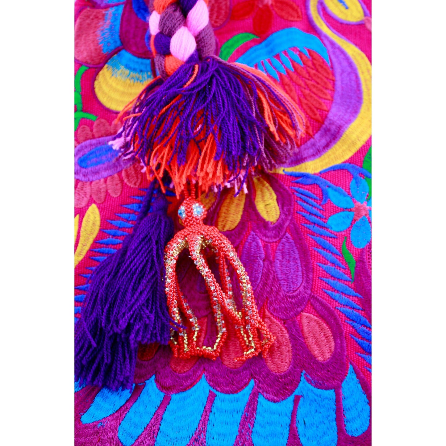 Pink peacock bag
